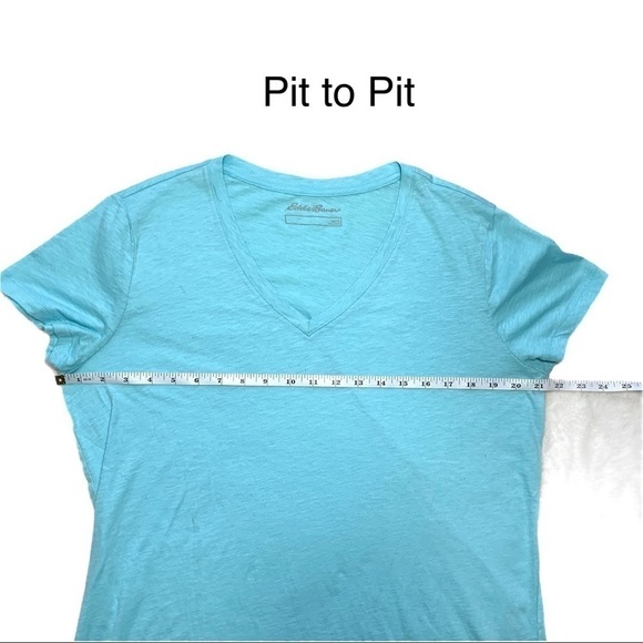 Eddie Bauer Blue Favorite Short-Sleeve V-Neck T-Shirt Size Large - Picture 10 of 15